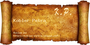 Kobler Petra névjegykártya